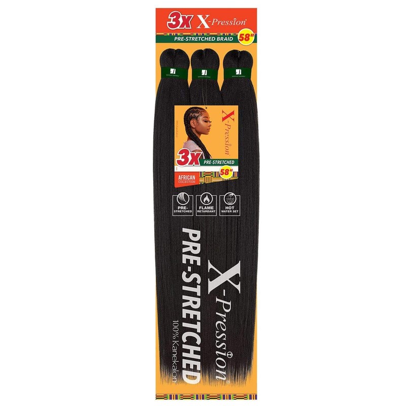 Sensationnel Xpression prestretched braiding hair - 3x xpression 58-inch kanekalon