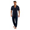sesto senso Men's Elegant Short Sleeve Button Down Pyjamas Short