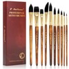 10Pcs Watercolour Brushes, Simulated Hair Artists Acrylic Paint Brush Set