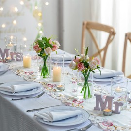 Glasseam Glass Hurricane Candle Holder Set of 12, Cylinder Pillar Candle Holders for Table, Modern Floating Candle Decorations, Clear Glass Cylinder Vase for Centerpieces Wedding Dining Table, 6inch