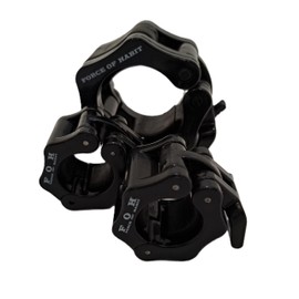 Force of Habit Barbell Collar 1" 25 MM Lever Action Light Weight Nylon Resin Construction Secure Locking Mechanism Fast Locking Quick Release Fits 1" Standard Bars Home Gyms Black Sold in Pairs