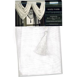 Yorkshire Linen Voile Swag in White for Rods & Poles