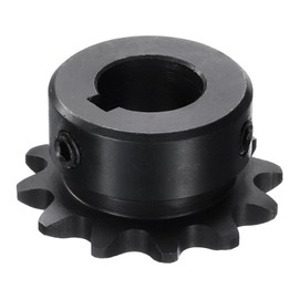 sourcing map #35 Chain Roller Sprocket B Type, 5/8" Bore 12 Tooth Single Strand Chain Sprocket, Carbon Steel, Keyway with Set Screws