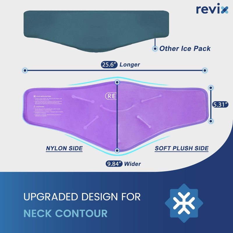REVIX Neck Ice Pack Wrap Cervical Ice Pack Reusable, Gel