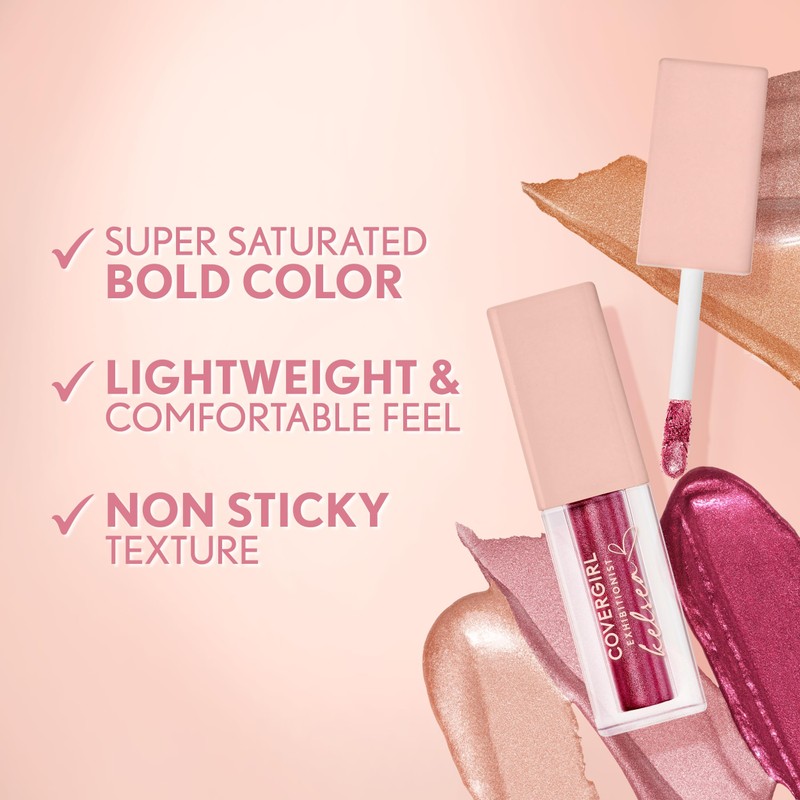 COVERGIRL Exhibitionist by Kelsea Ballerini Liquid Glitter Eyeshadow, Highly Pigmented,