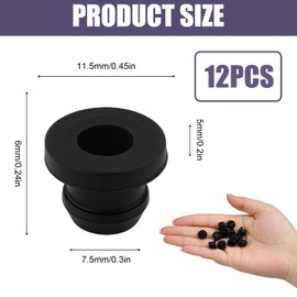Aisikoo 12 Stück Gummidurchführungen für Wohnmobilkocher – Gummifüße kompatibel mit Dometic, Smev, Thetford – Wohnmobil Zubehör passend für 5 mm Stäbe – Ducato Wohnmobil Zubehör Ersatzteile