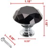 Longsing Chest of Drawers Crystal Knobs 10 Pieces 30 mm