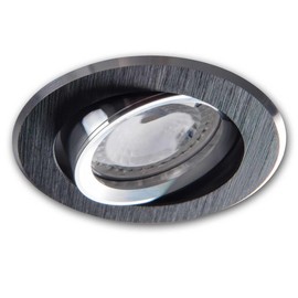 Kanlux Aluminium Recessed Round, Black, 230 V, GU10