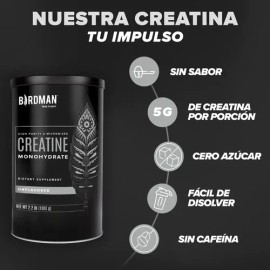 Creatina Monohidratada Pura 3 Botes De 450g 270 Serv Birdman - Sin Sabor