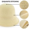 EINSKEY Women's Crochet Bucket Hat, Faux Straw Weaving Sun Hat
