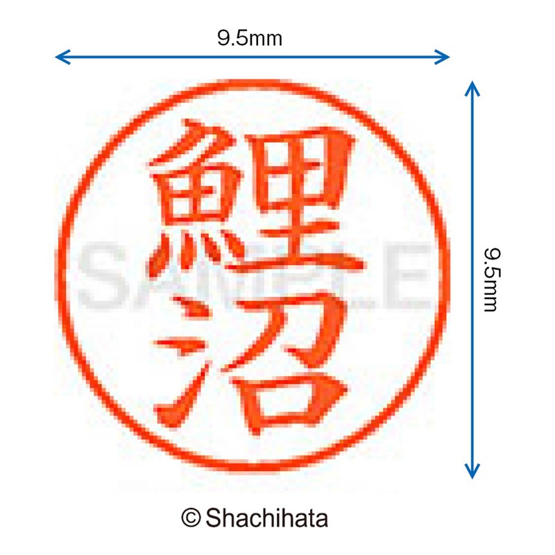 シャチハタ 印鑑 ハンコ ネーム9 XL-9 印面9.5ミリ 鯉沼