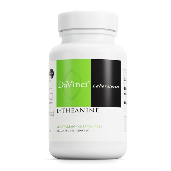 DAVINCI Labs L-Theanine - Dietary Supplement to Help with Concentration, Focus, Relaxation and Irritability* - with 200 mg L-Theanine per Serving - 120 Vegetarian Capsules