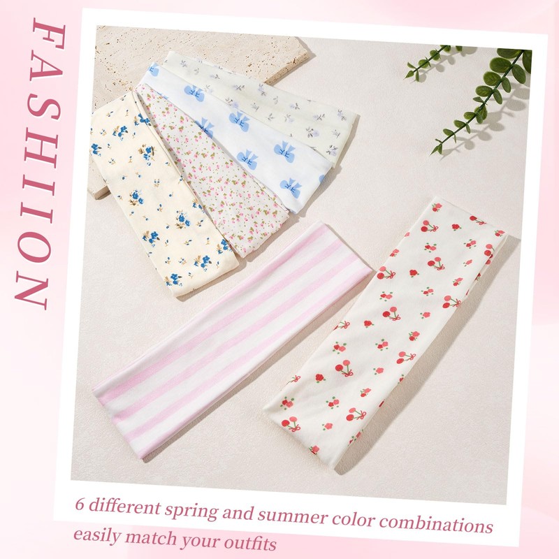 QIUTIMIY Headbands for Women Non Slip - 6 Pack Soft