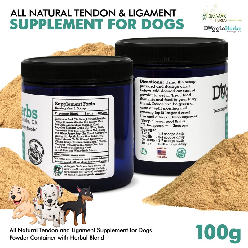 Certified Organic Dog Ligament and Tendon Healing - All Natural