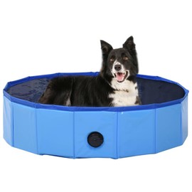 SKM Foldable Dog Swimming Pool Blue 80x20 cm PVC (Weight-2KG)