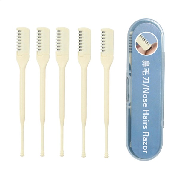 Nose Hair Cutter Manual, 5-piece Portable Nasal Hair Shaving Cutter