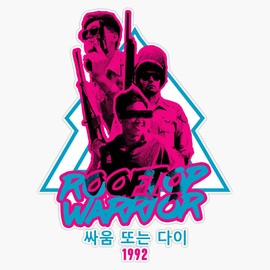 Roof Korean - Neon Special Edition. Bumper Sticker Window Vinyl Decal 5"