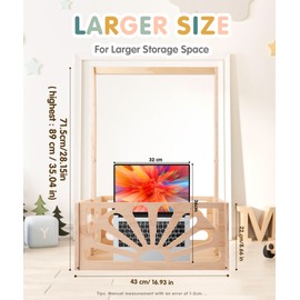 Wooden Baby Shower Crate Closet-Baby Shower Basket with Handle Hanger Rack String Lights Welcome Gift Basket Wooden Crate for Baby Shower Newborn Boys Girls Pregnancy Gifts for New Parents X-Large