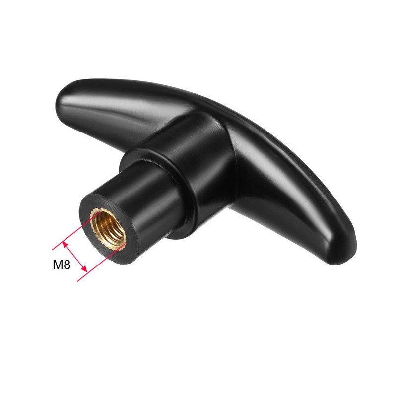 sourcing map T-Knob Drawer Cupboard Handle Metal Insert Internal Thread