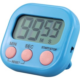 Digital timer, Kitchen timers for cooking, Magnetic Countdown Stopwatch, Count-up Timer with Stand, Countdown Clock with Loud Alarm & LCD Screen, visual timer for shower Study Work Exercise. (Blue)