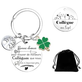 YUANSI Geschenk für Kollegen, Schlüsselanhänger, Geschenk zum Abschied, Arbeitskollege, Herren, Ruhestand, Herren, Original, Schlüsselanhänger, Kollege, Top Kollege, humorvolle Arbeit, 1, L