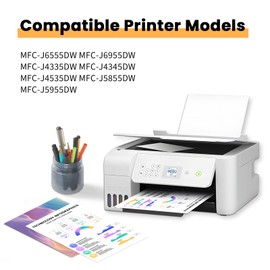 Torvon Remanufactured Ink Cartridge Replacement for LC406 LC406 XL LC 406 Combo Pack Ink Cartridge to use with MFC-J4335DW MFC-J5855DW MFC-J6555DW MFC-J4535DW MFC-J6955DW(4 Pack B/C/M/Y)