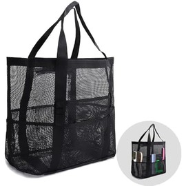 Smanllan Horse Grooming Organizer Bag,8 Pockets Waterproof Horse Grooming Tote Bag with Mesh (Black)