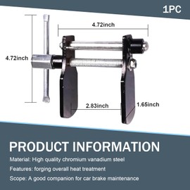 MLY 1 PC Brake Caliper Compression Tool, Durable Brake Pad Spreader, Non Slip Caliper Piston Compressor Tool for Car Truck SUV, Universal Brake Piston Compressor Tool (Black)