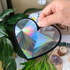 Colorful Suncatcher Rainbow Maker Prism Heart Shape Acrylic Pendant for Window Hanging Home Garden Party Wedding Ornament Gift