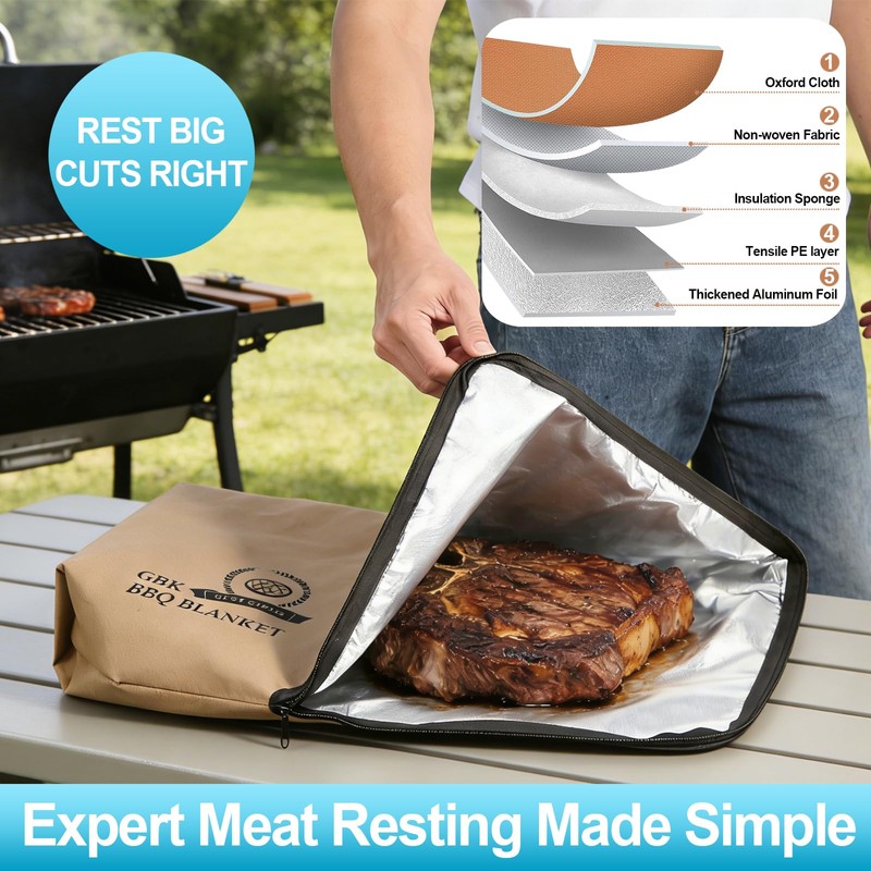 GuanBoXin Collapsible Large BBQ Prep Tub 16L & BBQ Resting