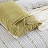 Purefair 100% Cotton Jacquard Comforter Set, Striped Floral Print, Soft