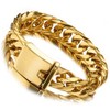 Jxlepe Miami Cuban Link Chain Bracelet 18K Gold 16mm Big