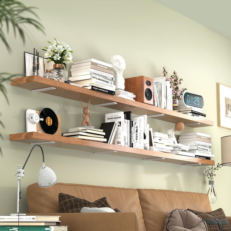 Yeabett 2 Pack Shelf Brackets 15cm, Heavy Duty Wall Brackets,