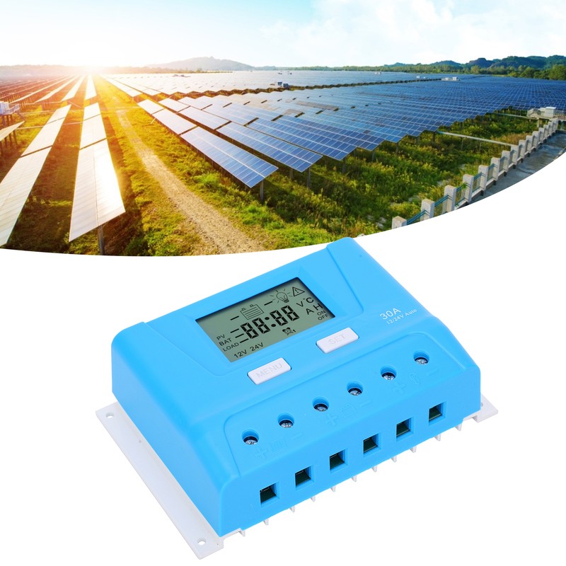 Solar Panel Regulator Charge Controller Industrial Supplies PWM 12/24V 30A