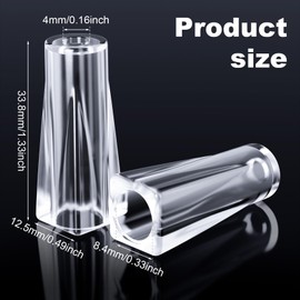 CHANZET Blind Pull Cord Knobs 40pcs, Clear Plastic Window Blind String Drawstring Tassels Drops Pull End Cord Condenser for Blinds Roman Shades Curtain Crafts