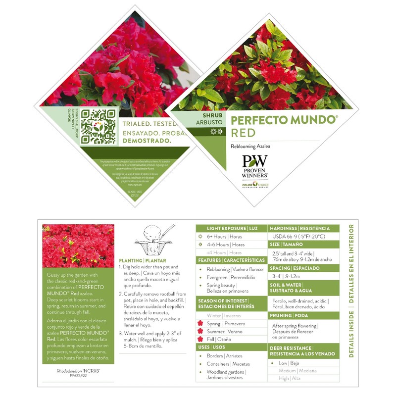 2 Gallon Proven Winners Perfecto Mundo Red Azalea Shrub