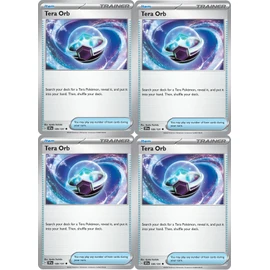 Tera Orb 189/191 - Surging Sparks - Trainer Card Lot x4 - Playset
