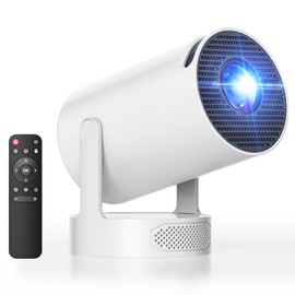 Mini Projector with Hi-Fi Speaker, Portable Projectors Support 1080P 4K, Auto Keystone WiFi 6 Bluetooth 5.0 220° Rotation Smart Projector, Short Throw Projectors for Bedroom Home Cinema Outdoor