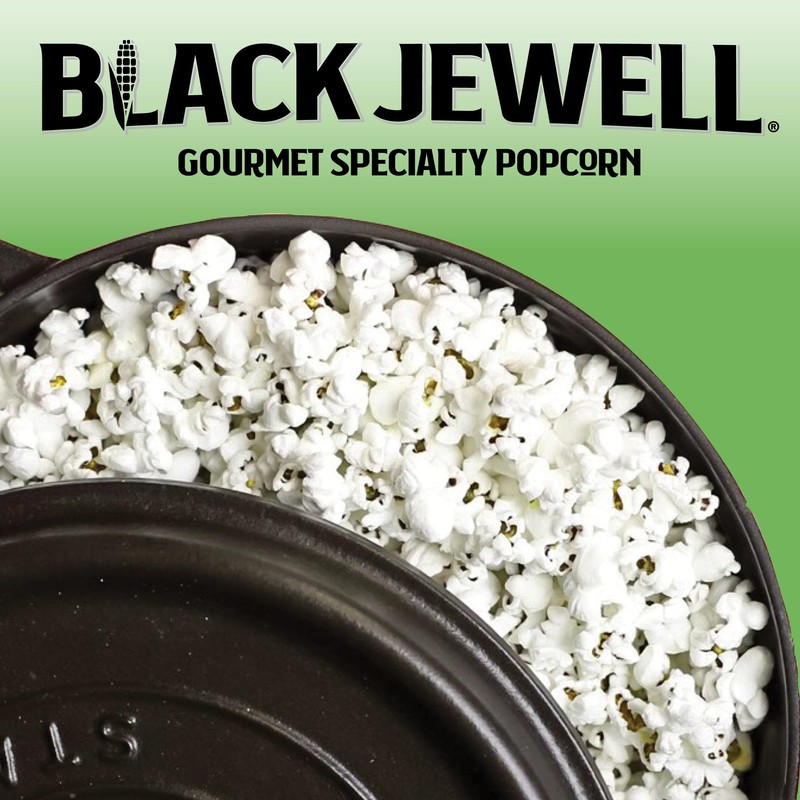 Black Jewell Gourmet Popcorn Kernels, Original Black - Better Tasting,