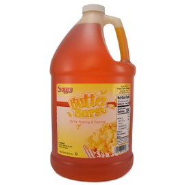 Snappy Butter Burst Popcorn Oil 4-Pack for Popping and Popcorn Topping, 4 – 1 Gallon Jugs with a 4 Pack of Durable Oil Pump Dispensers for Gallon Jugs