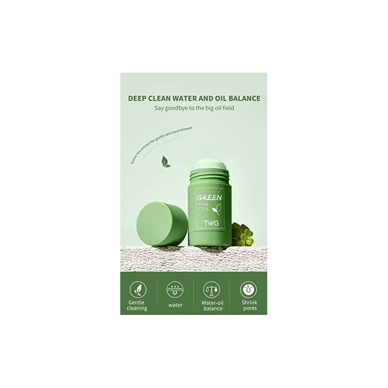 2Pack Máscara Sólida De Té Verde Para Niña, Máscara De