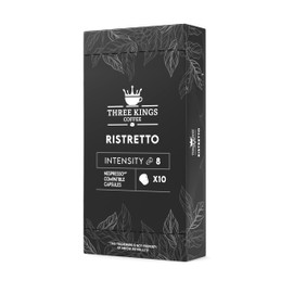 100 Pcs Three Kings Coffee Capsules Compatible with Nespresso – Decaf Coffee Pods for Nespresso Machines –Nespresso Ristretto Blend