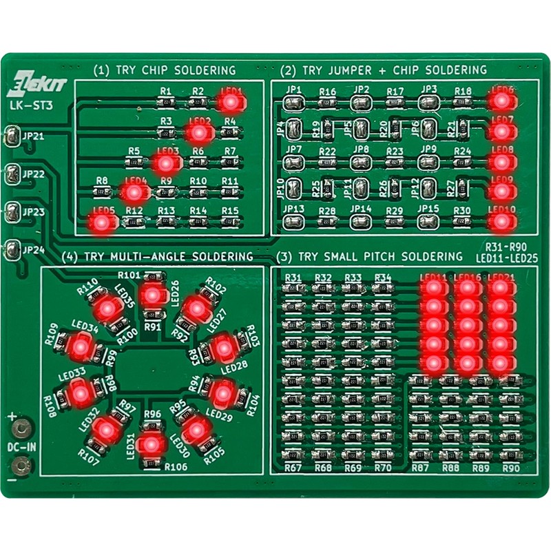ELEKIT LK-ST3 145 Chip Components Practice Board Soldering Kit