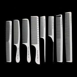 White/off white combs, high-temperature anti-static hair combs, women's, men's, and children's hairdressers 8-piece set/10 piece set (White)
