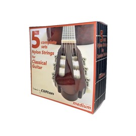 Clifton 5 pack Classical Guitar Strings Classic Guitar Strings Concert Guitar Strings Nylon Guitar String Medium Tension For Beginning Player (Classical guitar strings)