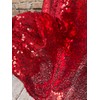 BTF Home Glitter Red Sequin Tablecloth,50x50 Inches Sparkle Red Table
