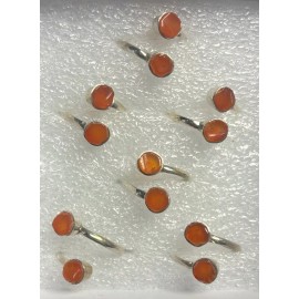 Natural Creations Carnelian thumb ring sterling silver size 5