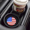 Alieemo 4PCS Car Cup Holder Coasters, 2.75 Inch American Flag