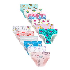 KikizYe Child Soft Cotton Underwear Little Girls'Briefs Toddler (Pack of 12) Undies Size 12