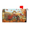 Fall Scarecrow Red Truck Mailbox Covers Magnetic Standard Size 18"